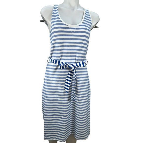 Converse One Star Sleeveless Dress M Blue, White Striped - Picture 1 of 11